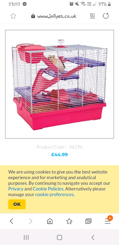 jollyes hamster cage